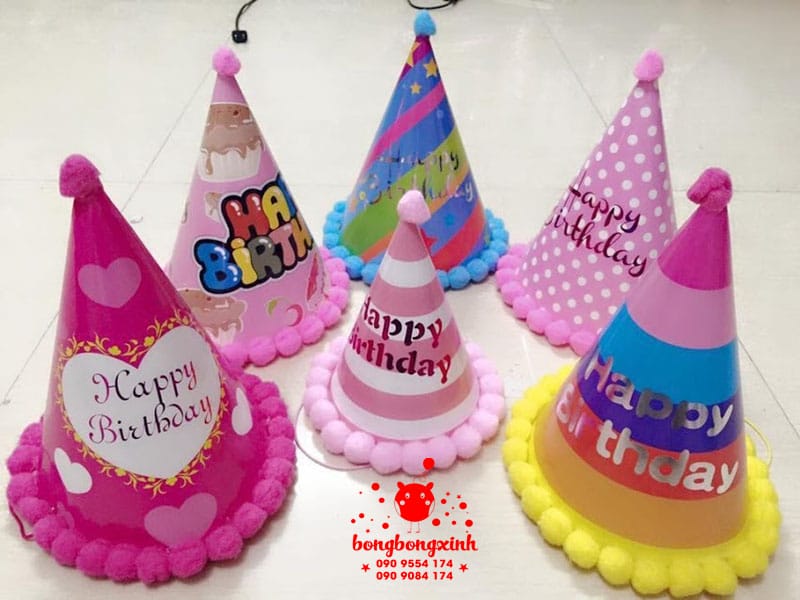 Mũ sinh nhật cho bé giá rẻ có chữ Happy Birthday MSN001 Mũ sinh nhật cho bé giá rẻ có chữ Happy Birthday MSN001