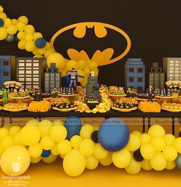 Trang trí sinh nhật Xinh Event bàn quà sinh nhật Batman 2 BQ217