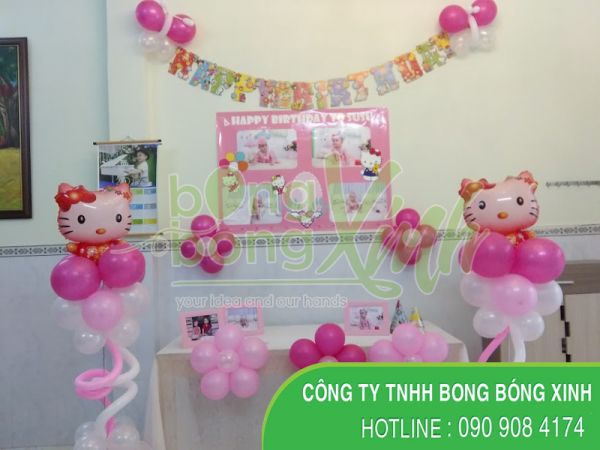 Trang trí bàn quà sinh nhật cho bé gái 0125