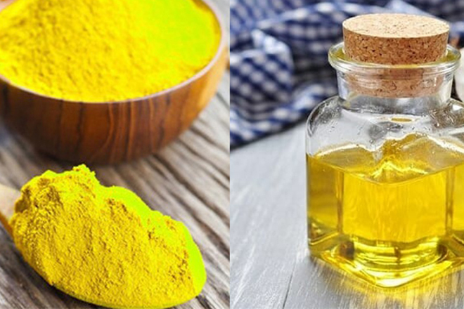 Trị tàn nhang bằng tinh bột nghệ có tốt hay không? Bột nghệ dầu dừa