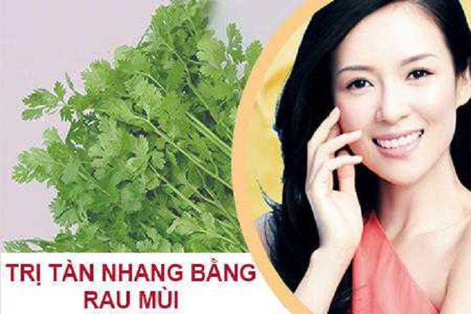 Trị tàn nhang bằng rau mùi hiệu quả bạn đã biết chưa? Trị tàn nhang bằng rau mùi