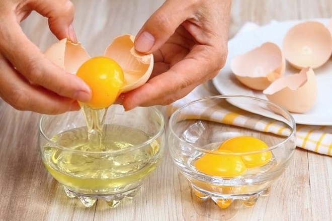 Trứng có thể nhỏ khi bạn làm mặt nạ