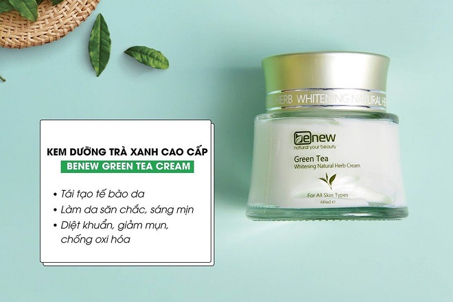 Kem dưỡng trắng da cho bà bầu tốt nhất và an toàn nhất hiện nay kem trà xanh