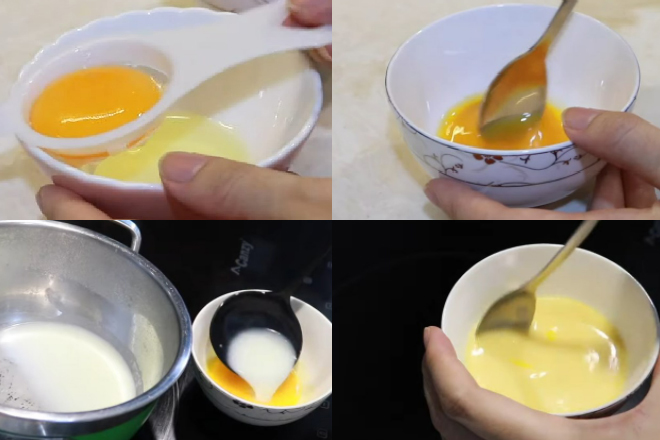 3 cách làm bánh flan ngon dễ làm cho trẻ em Riêng lòng đỏ trứng