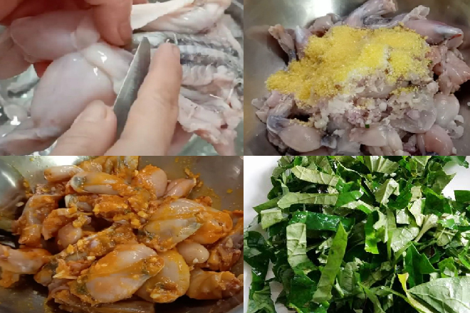 2 cách làm ếch xào lá cách dân dã miền Tây cực ngon Ếch ướp lá